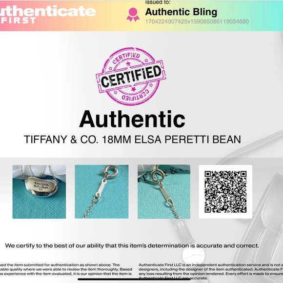 Tiffany & Co. Elsa Peretti 18mm Bean Necklace 925 16” box authentication 11.6Gr. - Picture 7 of 7